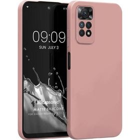 Microsonic Matte Silicone Xiaomi Redmi Note 11S Rose Gold Cep Telefonu Kılıfı