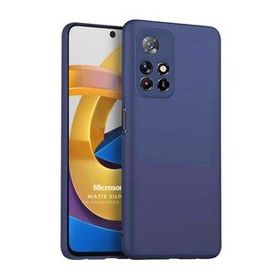 Microsonic Matte Silicone Xiaomi Redmi Note 11T Lacivert Cep Telefonu Kılıfı