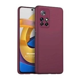 Microsonic Matte Silicone Xiaomi Redmi Note 11T Mor Cep Telefonu Kılıfı
