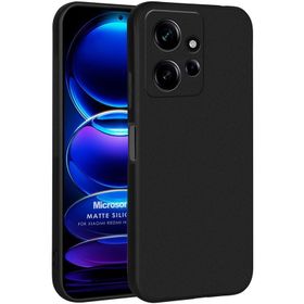 Microsonic Matte Silicone Xiaomi Redmi Note 12 4G Siyah Kılıf