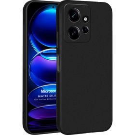 Microsonic Matte Silicone Xiaomi Redmi Note 12 4G Siyah Kılıf