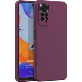 Microsonic Matte Silicone Xiaomi Redmi Note 12 Pro 4G Mor Cep Telefonu Kılıfı