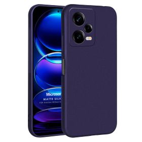 Microsonic Matte Silicone Xiaomi Redmi Note 12 Pro Lacivert Cep Telefonu Kılıfı
