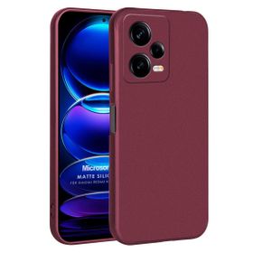 Microsonic Matte Silicone Xiaomi Redmi Note 12 Pro Mor Cep Telefonu Kılıfı