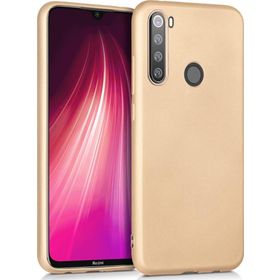 Microsonic Matte Silicone Xiaomi Redmi Note 8 Gold Cep Telefonu Kılıfı