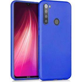 Microsonic Matte Silicone Xiaomi Redmi Note 8 Mavi Cep Telefonu Kılıfı
