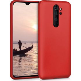 Microsonic Matte Silicone Xiaomi Redmi Note 8 Pro Kırmızı Cep Telefonu Kılıfı