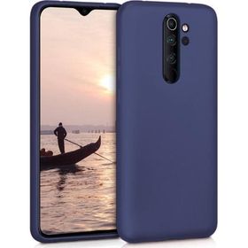 Microsonic Matte Silicone Xiaomi Redmi Note 8 Pro Lacivert Cep Telefonu Kılıfı