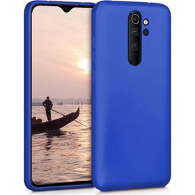 Microsonic Matte Silicone Xiaomi Redmi Note 8 Pro Mavi Cep Telefonu Kılıfı