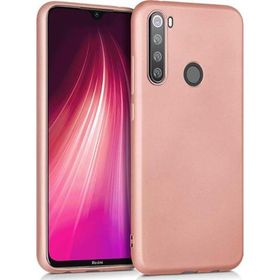 Microsonic Matte Silicone Xiaomi Redmi Note 8 Rose Gold Cep Telefonu Kılıfı