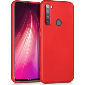 Microsonic Matte Silicone Xiaomi Redmi Note 8T Kırmızı Cep Telefonu Kılıfı