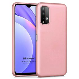 Microsonic Matte Silicone Xiaomi Redmi Note 9 4G Rose Gold Cep Telefonu Kılıfı