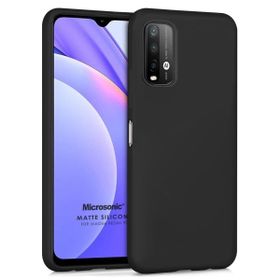 Microsonic Matte Silicone Xiaomi Redmi Note 9 4G Siyah Cep Telefonu Kılıfı