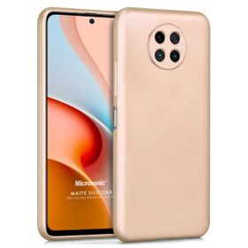 Microsonic Matte Silicone Xiaomi Redmi Note 9 5G Gold Cep Telefonu Kılıfı