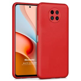 Microsonic Matte Silicone Xiaomi Redmi Note 9 5G Kırmızı Cep Telefonu Kılıfı