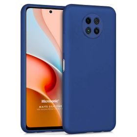 Microsonic Matte Silicone Xiaomi Redmi Note 9 5G Lacivert Cep Telefonu Kılıfı