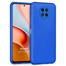 Microsonic Matte Silicone Xiaomi Redmi Note 9 5G Mavi Cep Telefonu Kılıfı