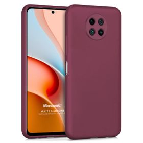 Microsonic Matte Silicone Xiaomi Redmi Note 9 5G Mor Cep Telefonu Kılıfı
