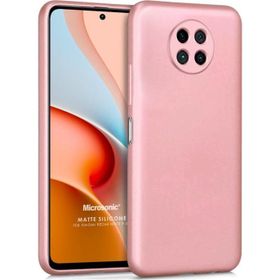 Microsonic Matte Silicone Xiaomi Redmi Note 9 5G Rose Gold Cep Telefonu Kılıfı