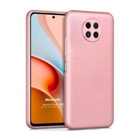 Microsonic Matte Silicone Xiaomi Redmi Note 9 5G Rose Gold Cep Telefonu Kılıfı