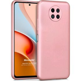 Microsonic Matte Silicone Xiaomi Redmi Note 9 5G Rose Gold Cep Telefonu Kılıfı