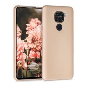 Microsonic Matte Silicone Xiaomi Redmi Note 9 Gold Cep Telefonu Kılıfı