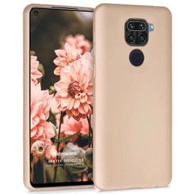 Microsonic Matte Silicone Xiaomi Redmi Note 9 Gold Cep Telefonu Kılıfı