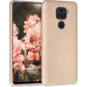 Microsonic Matte Silicone Xiaomi Redmi Note 9 Gold Cep Telefonu Kılıfı