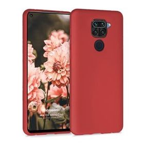 Microsonic Matte Silicone Xiaomi Redmi Note 9 Kırmızı Cep Telefonu Kılıfı