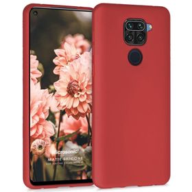 Microsonic Matte Silicone Xiaomi Redmi Note 9 Kırmızı Cep Telefonu Kılıfı