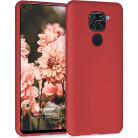 Microsonic Matte Silicone Xiaomi Redmi Note 9 Kırmızı Cep Telefonu Kılıfı