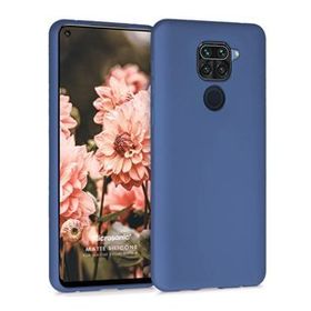 Microsonic Matte Silicone Xiaomi Redmi Note 9 Lacivert Cep Telefonu Kılıfı