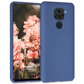 Microsonic Matte Silicone Xiaomi Redmi Note 9 Lacivert Cep Telefonu Kılıfı