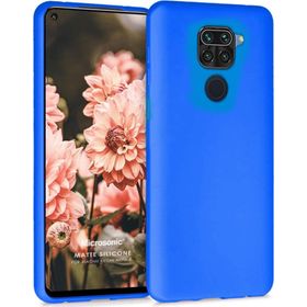 Microsonic Matte Silicone Xiaomi Redmi Note 9 Mavi Cep Telefonu Kılıfı