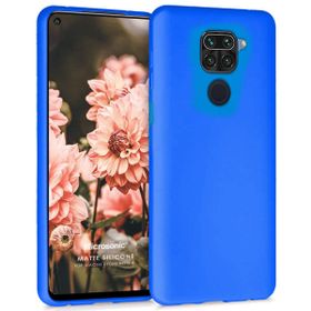 Microsonic Matte Silicone Xiaomi Redmi Note 9 Mavi Cep Telefonu Kılıfı