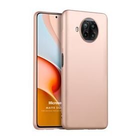 Microsonic Matte Silicone Xiaomi Redmi Note 9 Pro 5G Gold Cep Telefonu Kılıfı
