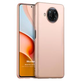 Microsonic Matte Silicone Xiaomi Redmi Note 9 Pro 5G Gold Cep Telefonu Kılıfı