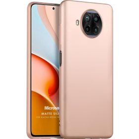 Microsonic Matte Silicone Xiaomi Redmi Note 9 Pro 5G Gold Cep Telefonu Kılıfı