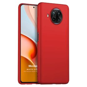 Microsonic Matte Silicone Xiaomi Redmi Note 9 Pro 5G Kırmızı Cep Telefonu Kılıfı