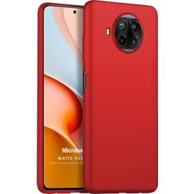 Microsonic Matte Silicone Xiaomi Redmi Note 9 Pro 5G Kırmızı Cep Telefonu Kılıfı