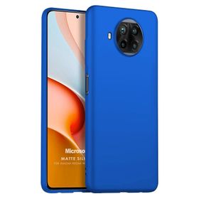 Microsonic Matte Silicone Xiaomi Redmi Note 9 Pro 5G Mavi Cep Telefonu Kılıfı