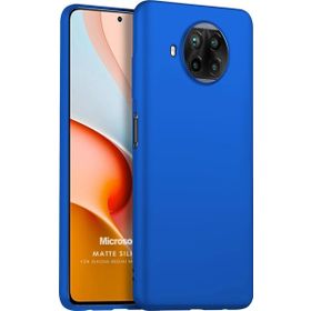 Microsonic Matte Silicone Xiaomi Redmi Note 9 Pro 5G Mavi Cep Telefonu Kılıfı