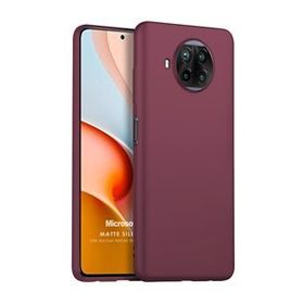 Microsonic Matte Silicone Xiaomi Redmi Note 9 Pro 5G Mor Cep Telefonu Kılıfı