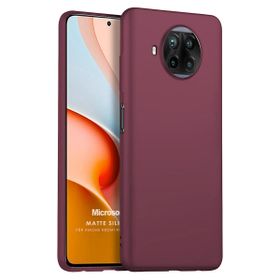 Microsonic Matte Silicone Xiaomi Redmi Note 9 Pro 5G Mor Cep Telefonu Kılıfı