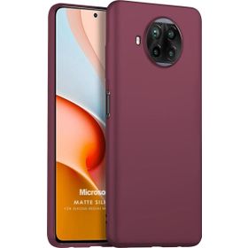 Microsonic Matte Silicone Xiaomi Redmi Note 9 Pro 5G Mor Cep Telefonu Kılıfı