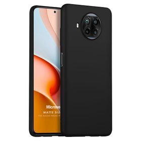 Microsonic Matte Silicone Xiaomi Redmi Note 9 Pro 5G Siyah Cep Telefonu Kılıfı