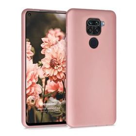 Microsonic Matte Silicone Xiaomi Redmi Note 9 Rose Gold Cep Telefonu Kılıfı