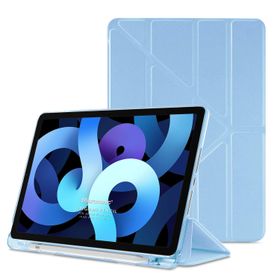 Microsonic Mavi Apple Ipad Air 5.Nesil 2022 A2588-A2589-A2591 Slim Translucent Back Smart Cover Kılıf