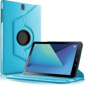 Microsonic Microsonic Samsung Galaxy Tab S3 9.7inç T820/T825 360 Dönerli Stand Deri Mavi Kılıf