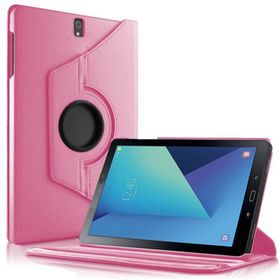 Microsonic Microsonic Samsung Galaxy Tab S3 9.7inç T820/T825 360 Dönerli Stand Deri Pembe Kılıf